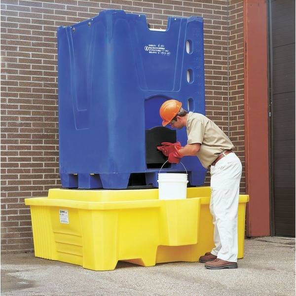Enpac Spill Pallet, 385 gal Spill Capacity, Not Applicable Drums, 8,000 lb Load Capacity, Polyethylene - 5469-YE