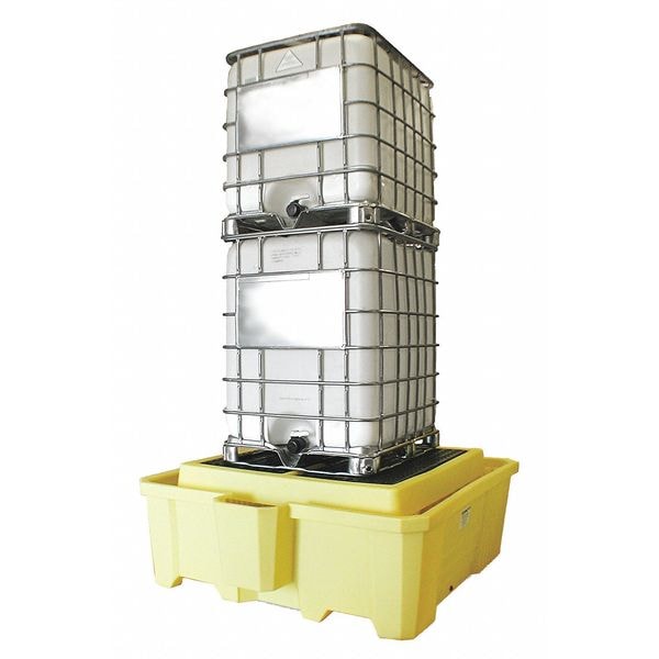 Enpac Spill Pallet, 385 gal Spill Capacity, Not Applicable Drums, 8,000 lb Load Capacity, Polyethylene - 5469-YE