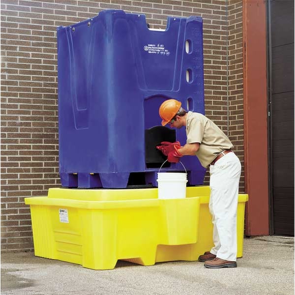 Enpac Spill Pallet, 385 gal Spill Capacity, Not Applicable Drums, 8,000 lb Load Capacity, Polyethylene - 5469-YE