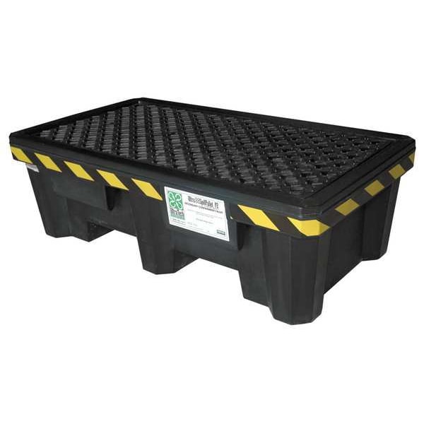 Ultratech Spill Pallet, 66 gal Spill Capacity, 2 Drums, 1,500 lb Load Capacity, Polyethylene - 2505