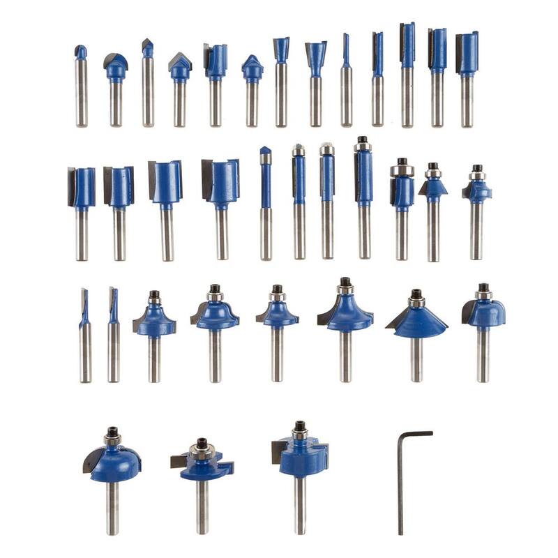 Set de Brocas para Router con Punta de Carburo (35 Piezas) - HW5500003