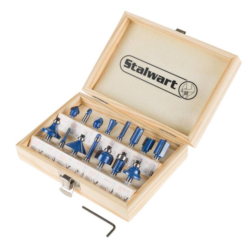 Juego de brocas para router con punta de carburo (15 piezas) - HW5500004