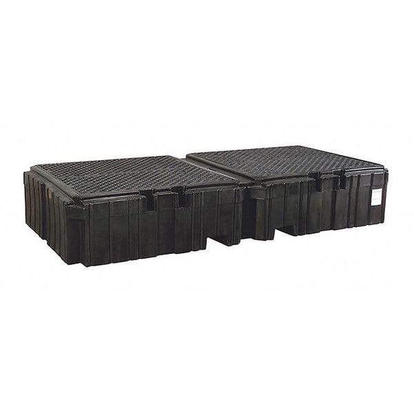 Pig Spill Pallet, 535 gal Spill Capacity, 2 Drums, 16,000 lb Load Capacity - PAK749-WD