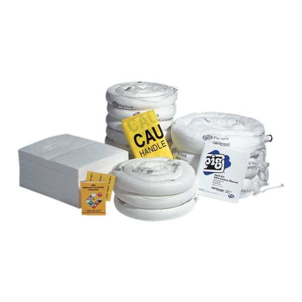 Pig Spill Kit Refill, 52 gal Volume Absorbed per Kit, Not Applicable Capacity, Box, White, 89 - RFL402