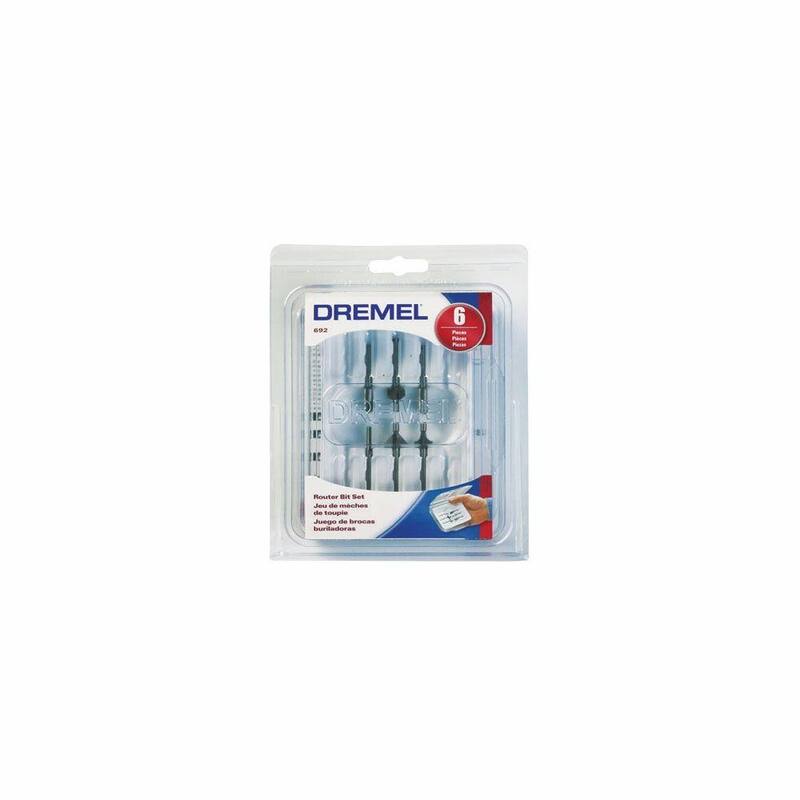 Juego de brocas de enrutador de acero para herramienta rotativa Dremel para materiales blandos y madera (6 piezas) - 692