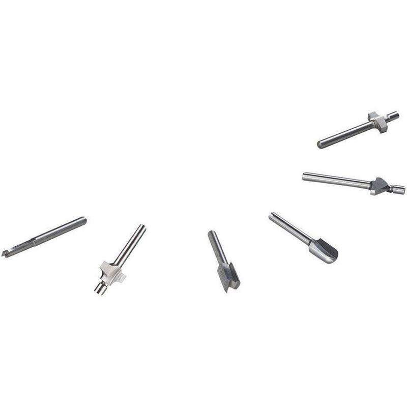 Juego de brocas de enrutador de acero para herramienta rotativa Dremel para materiales blandos y madera (6 piezas) - 692