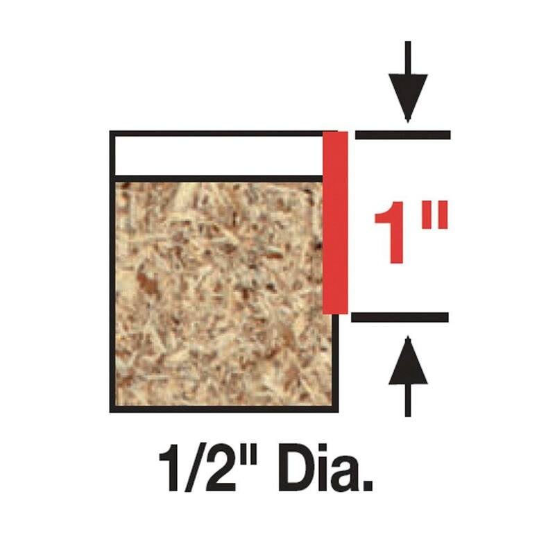 1/2 pulgada x 1 pulgada Broca de corte enrasado de carburo para router - DR42104