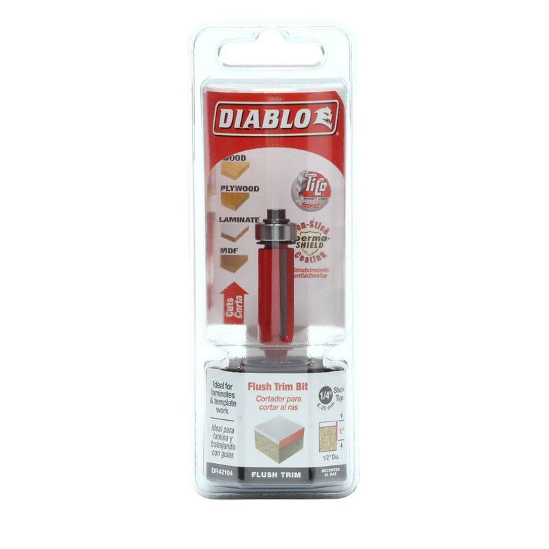 1/2 pulgada x 1 pulgada Broca de corte enrasado de carburo para router - DR42104