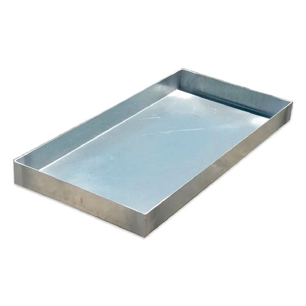 Denios Spill Tray, Silver, Steel, 3" H, 18" L - K31-1120