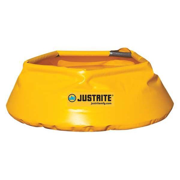 Justrite 20 Gallon Capacity, 31"Dia x 11.75"H, Pop-Up Pool, Yellow - 28319 - 28319