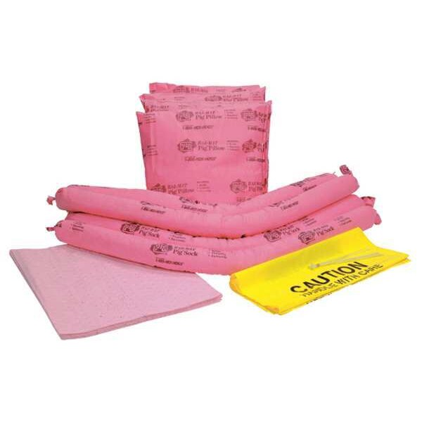 Pig Spill Kit Refill, 11 gal Volume Absorbed per Kit, Not Applicable Capacity, Box, Pink, 29 - KITR311