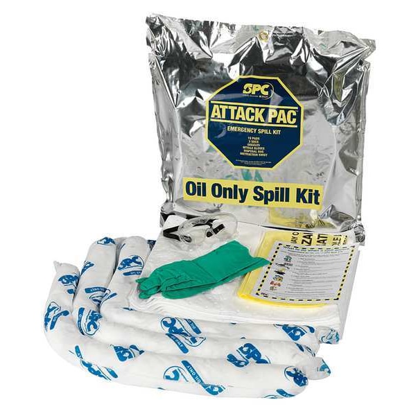 Brady Spill Kit, 7 gal Volume Absorbed per Kit, Bag, Silver - SKO-ATK-GRNG