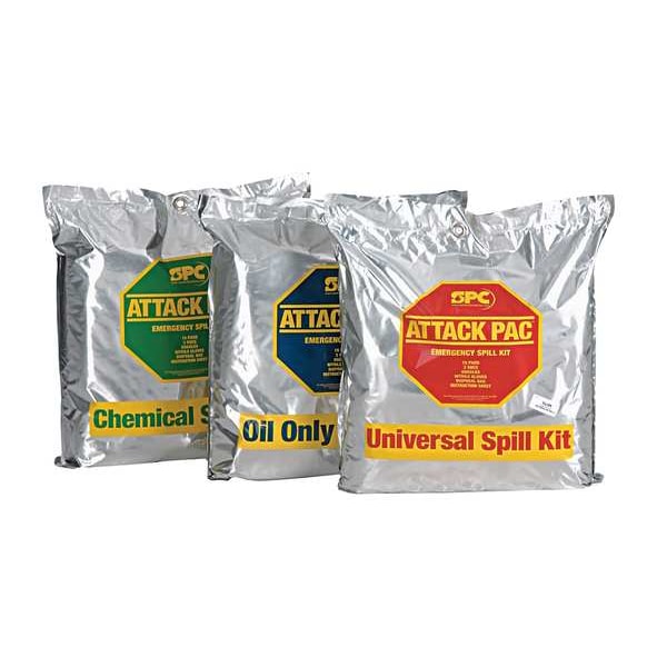 Brady Spill Kit, 7 gal Volume Absorbed per Kit, Bag, Silver - SKO-ATK-GRNG