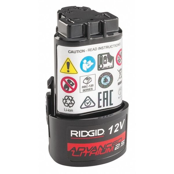 Ridgid 12.0V Li-Ion Battery, 2.5Ah Capacity - 55183