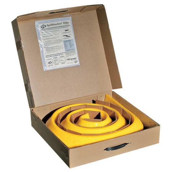 Pig SpillBlocker Barrier Dike, Yellow, 4 In - PLR204-YW
