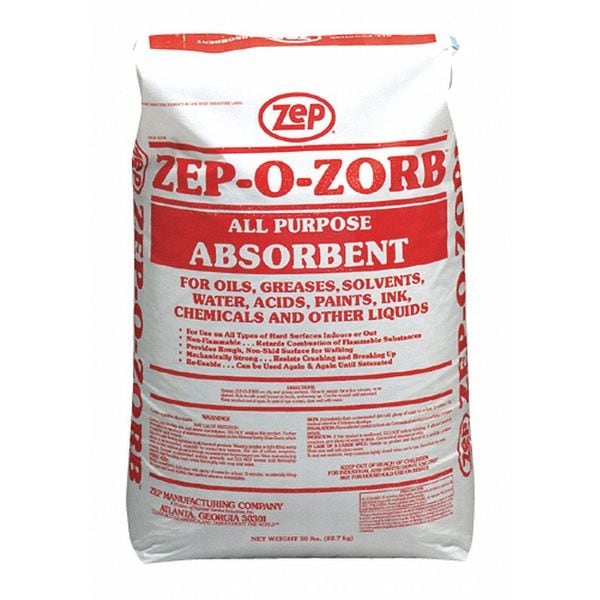 Zep Absorbent, All-Purpose, Anti-Slip Agent, 50 Lb, Light, Gray-Bn - 230035