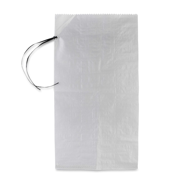 Durasack 14 in. x 26 in. Empty Sand Bags with Tie Strings, White, 50PK - SB-1426WHT-50PK
