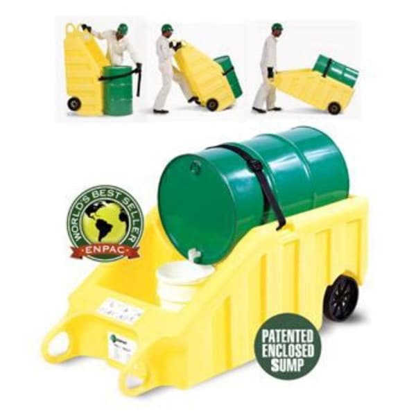 Enpac Indoor Dispensing Dolly, Yellow, 70 Gal - 5300-YE