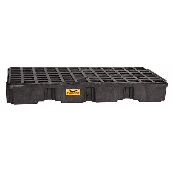 Condor Spill Deck, 30 gal Spill Capacity, 2 Drums, 5,000 lb Load Capacity, Polyethylene - 1632BDC