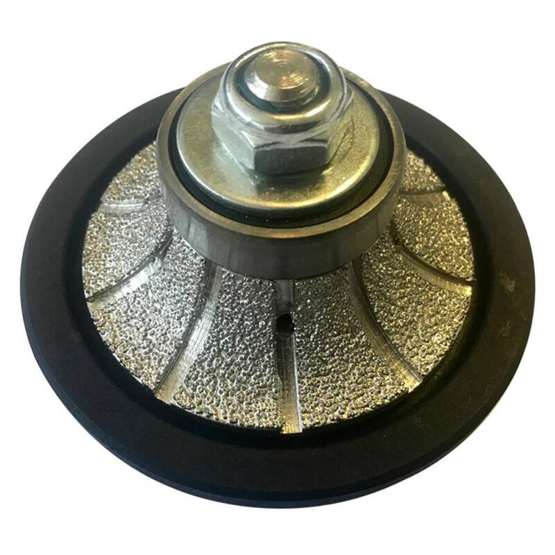 Rueda de perfil de diamante 1/2 pulgadas Demi Bullnose para pulidoras y esmeriladoras de concreto y piedra, con eje de 5/8"-11 - PFB0012