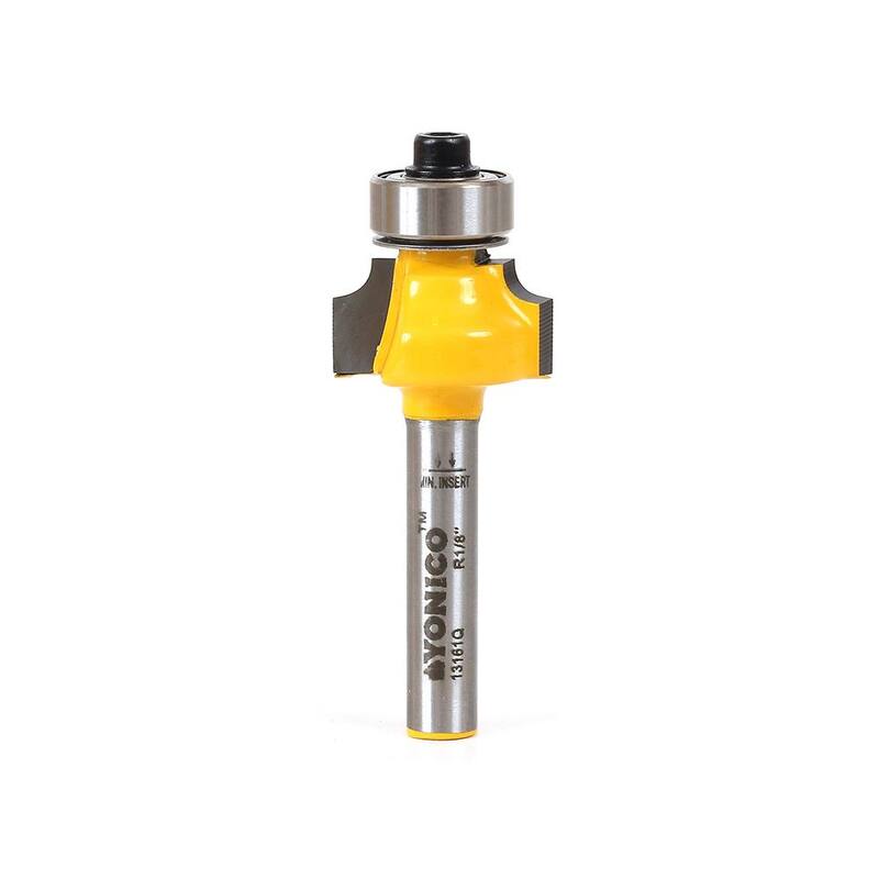 Yonico Redondeador de Bordes con Radio de 1/8 pulg. y Vástago de 1/4 pulg. con Puntas de Carburo - 13161q