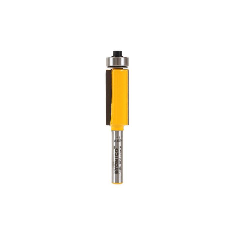 Yonico Flush Trim 1-1/4 pulgadas L 1/4 pulgadas Vástago Broca de Router con Punta de Carburo - 14139q