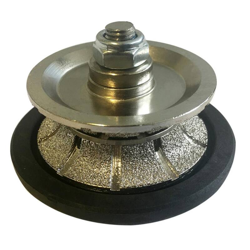 Rueda perfiladora de diamante de medio bocel de 3/4 de pulgada para pulidoras y esmeriladoras en concreto y piedra, con arbor de 5/8"-11 - PFV0034