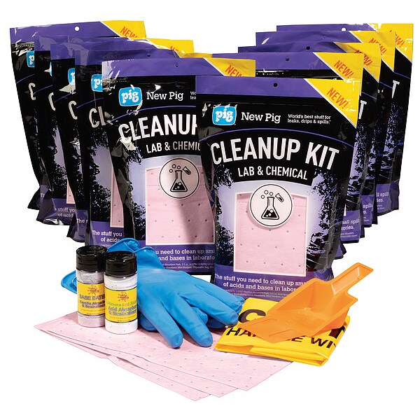 Pig Spill Kit/Station, 252 oz Volume Absorbed per Kit, 0.05 cu ft Capacity, Bag, Purple, 1 - KIT5009