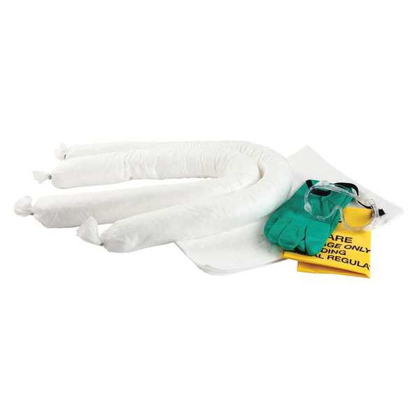 Brady Spill Kit, 3 gal Volume Absorbed per Kit, 3 gal Capacity, Bag, White, 16 - SKO-BSC