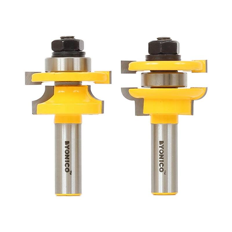 Yonico Rail & Stile Round Over 1/2 in. Shank Carbide Tipped Router Bit Set (2-Piece) - 12241 

Cepillo de carburo para router Yonico Rail & Stile redondeado con vástago de 1/2 pulgadas (Juego de 2 piezas) - 12241