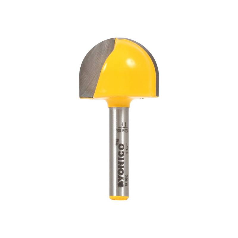 Yonico 1 pulgada Dia Carburo Tipped Core Box 1/4 pulgada Shank Router Bit - 19105q