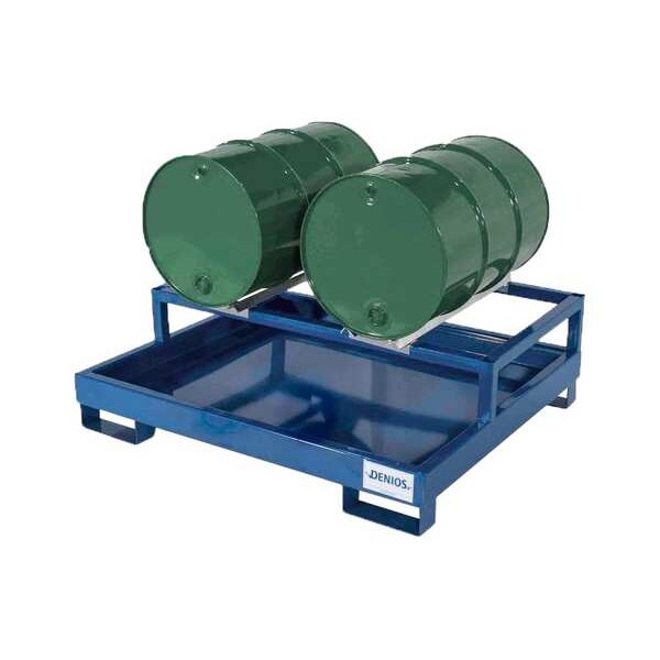 Denios Drum Dispensing Pallet, Steel, 2 Drums - K17-3002