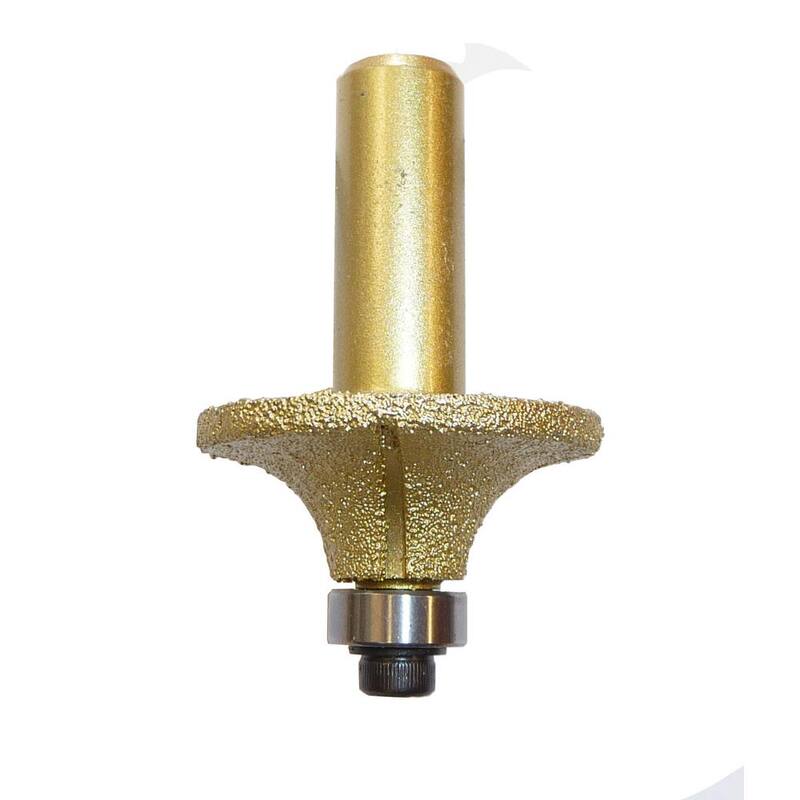 Broca Router de Diamante Soldado con Radio de 1/2 pulgada en Vástago - RBQL044612