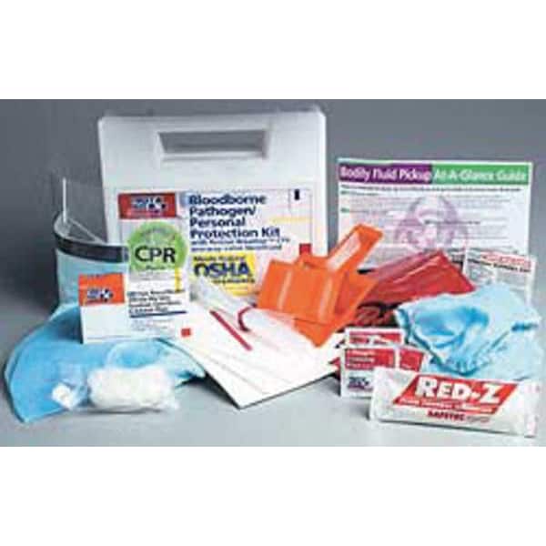 First Aid Only Bloodborne Pathogen Kit, Not Applicable Volume Absorbed per Kit, Bag, White, 30 - 216-O/LAB