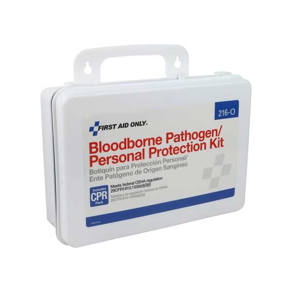 First Aid Only Bloodborne Pathogen Kit, Not Applicable Volume Absorbed per Kit, Bag, White, 30 - 216-O/LAB