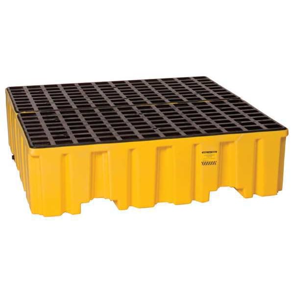 Eagle Mfg Spill Pallet, 132 gal Spill Capacity, 4 Drums, 8,000 lb Load Capacity, Polyethylene - 1640