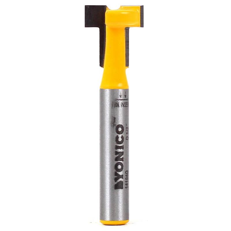 Yonico T Slot 1/2 in. Dia. 1/4 in. Shank Carbide Tipped Router Bit - 14194q

Fresa para router con punta de carburo de ranura en T de 1/2 pulgadas de diámetro y vástago de 1/4 pulgadas - 14194q
