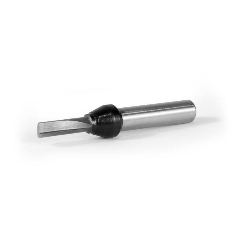 Broca para router de carburo con una sola flauta recta de 3/16 pulgadas y vástago de 1/4 pulgadas - RB002SF