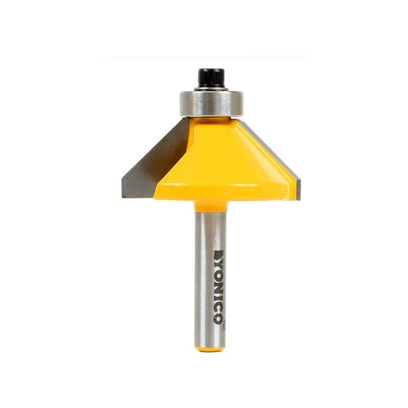 Yonico 1/4 pulgadas Formador de borde biselado con punta de carburo para router - 13906q
