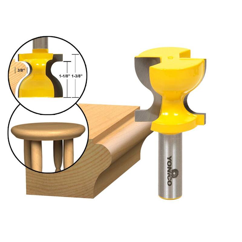 Repisa para ventanas de Yonico de 1-3/8 pulgadas de longitud y 1/2 pulgada de vástago con punta de carburo para router - 18140