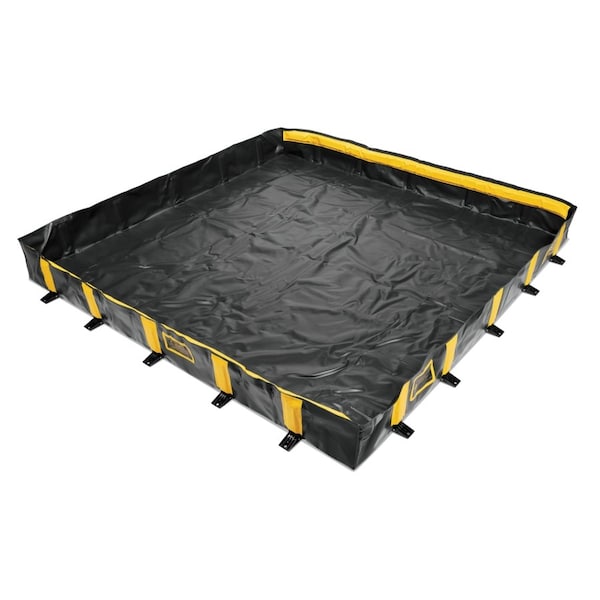 Pig PIG Collapse-A-Tainer Self-Rising Spill Containment Berm 10.75' L x 10.75' W x 1' H - PAK1001