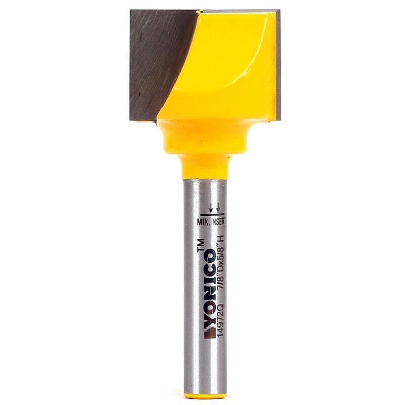 Yonico Bottom Cleaning 7/8 pulgadas de diámetro 1/4 pulgadas de vástago Broca de router con punta de carburo - 14972q