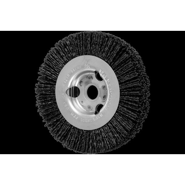 Pferd 4" M-BRAD WF Wheel Brush - 5/8" A.H., .040 Ceramic Ox. - 80 Grit - 84210