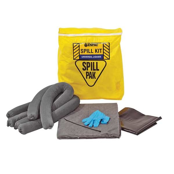 Enpac Spill Kit, 3 gal Volume Absorbed per Kit, 5 gal Capacity, Bag, Yellow, 22 - 13-SP2U