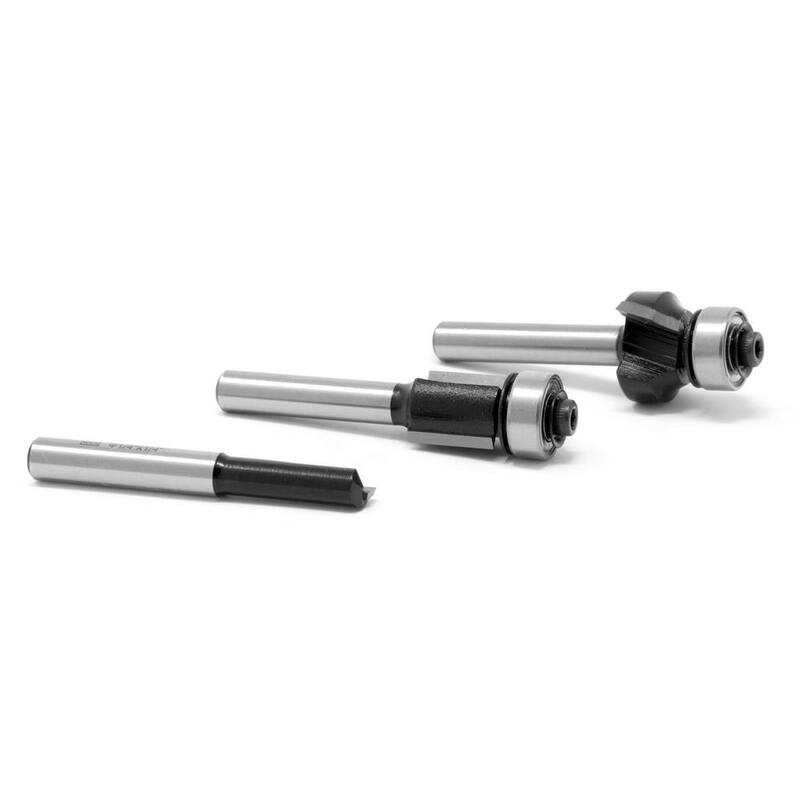 Juego de 3 puntas de enrutador de carburo tratado térmicamente con perfiles múltiples - RB500-3