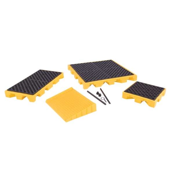 Ultratech Spill Deck, 44 gal Spill Capacity, 4 Drums, 6,000 lb Load Capacity, Polyethylene - 1072