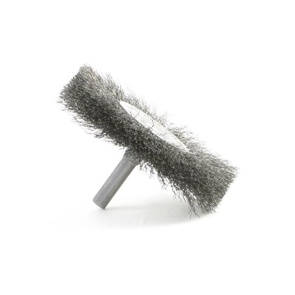 Brush Research Manufacturing BMC2010 Mandrel Mounted Brush. 2" Diameter, .010CS, .500" Trim, .250" Shank Diameter - BMC2010