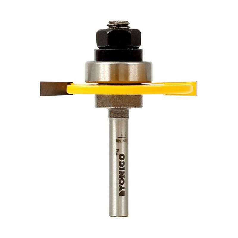 Yonico Ensamble de Broca Fresadora para Ranuras 3/16 pulg. de Longitud. Broca Fresadora de Punta de Carburo de 3/16 pulg. de Longitud -12105q