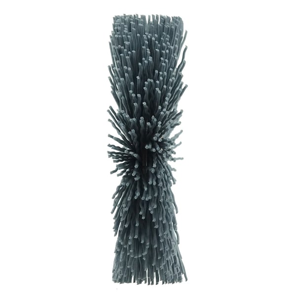 Weiler 3" Dia Nylox Wheel Brush, .040/120SC Crimped Fill, 1/2" Arbor Hole - 16263