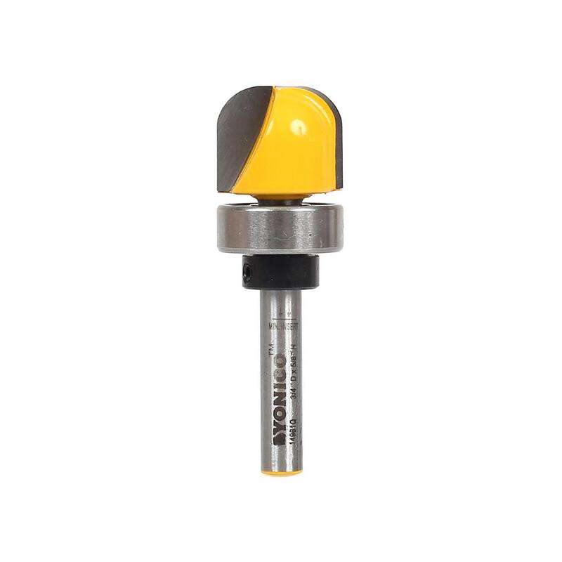 Plantilla para tazón y bandeja de Yonico 3/4 pulgadas de diámetro 1/4 pulgadas de vástago con punta de carburo - 14961q